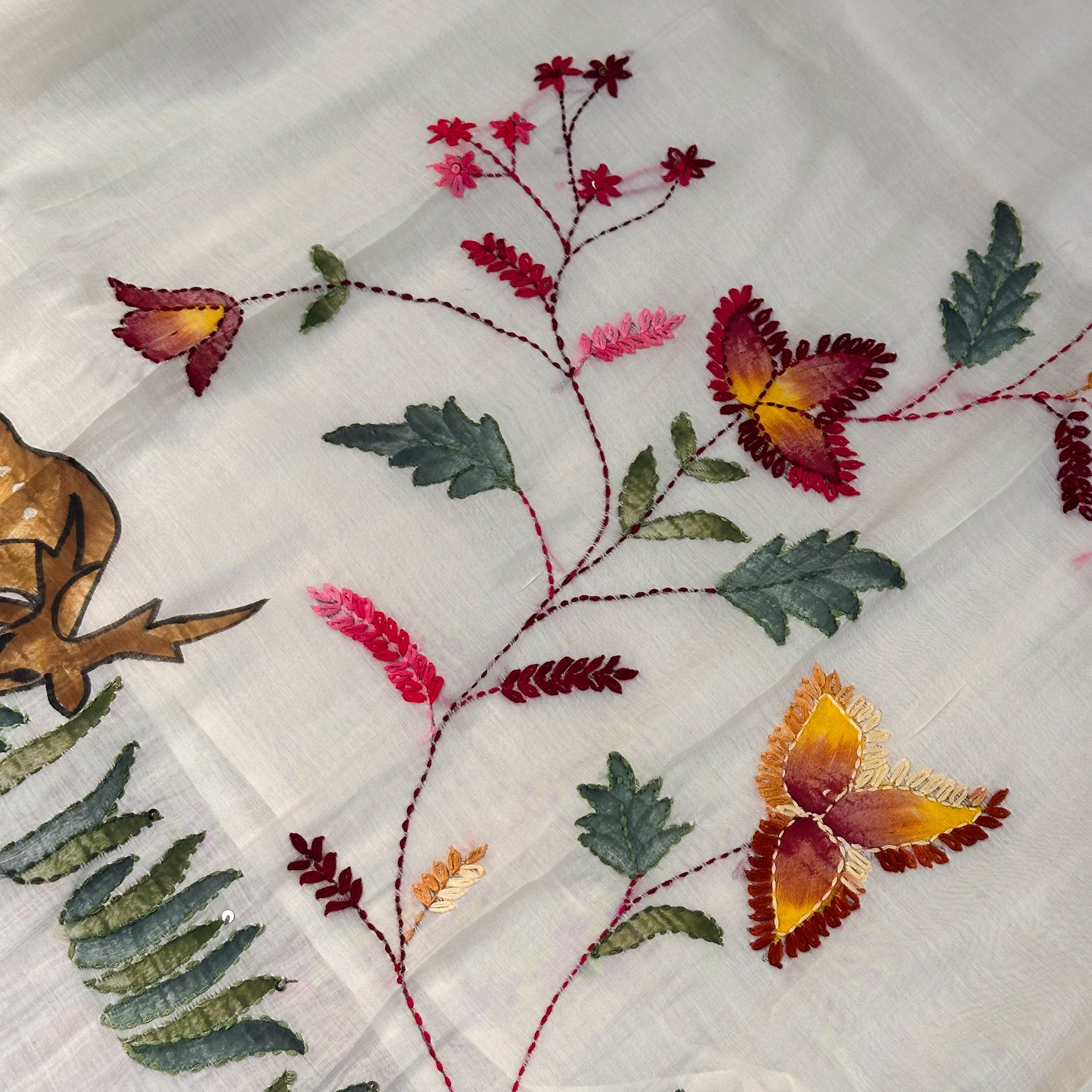 🤍Garden Bloom Embroidered Churidar Set🤍