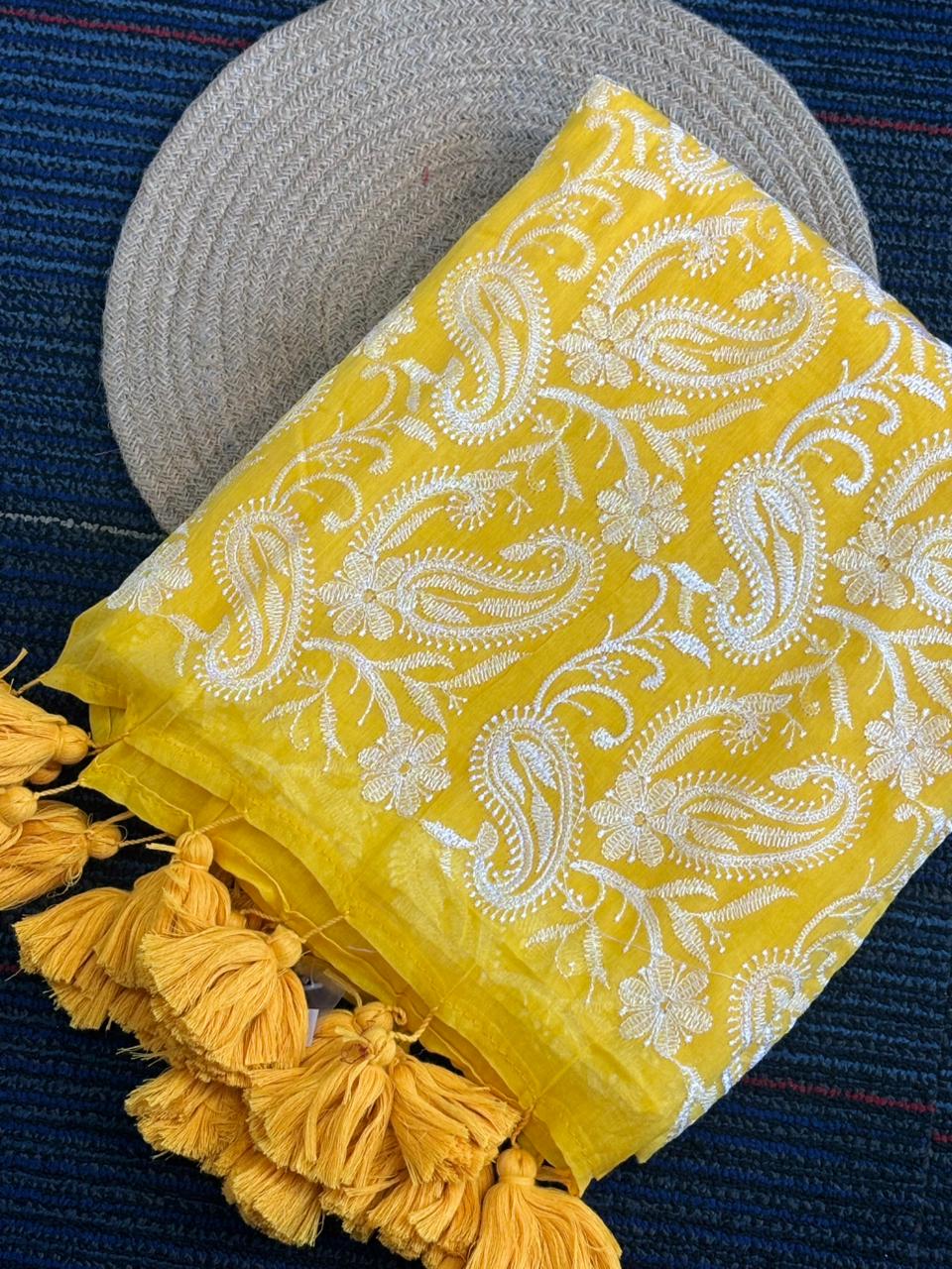 Mul Chikankari Saree❤️
